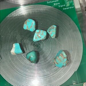 Turquoise Stone Tumblestones - Blue-Green with Brown Matrix